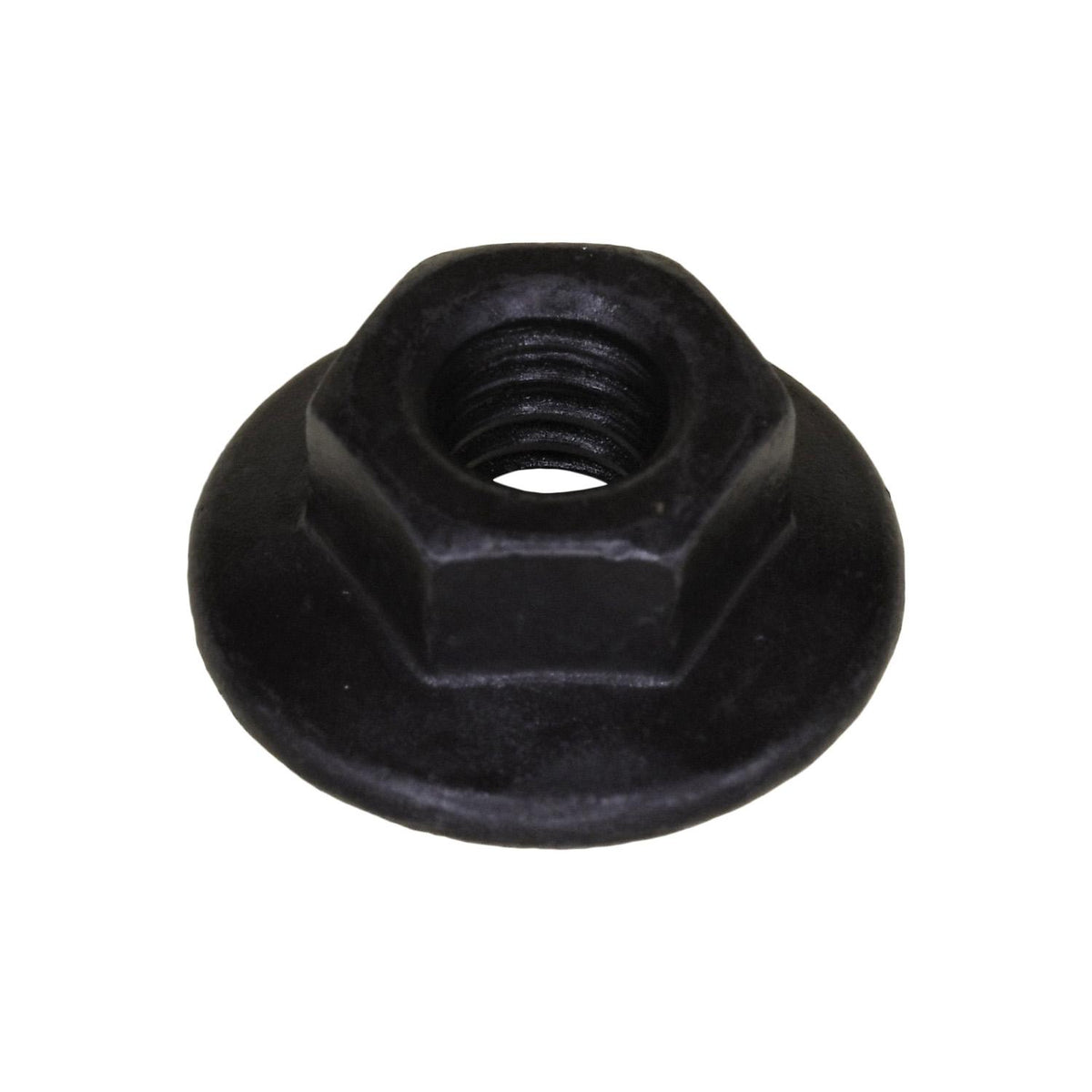 M6-1.0 Spin Lock Nut with Serrated, Black Phosphate