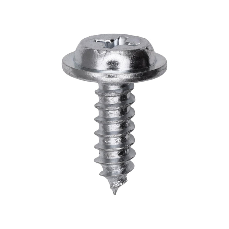 #8x1/2" Phillips Truss Head Flat Washer Tapping Screw, Type A/AB, 13/32" Washer, Zinc