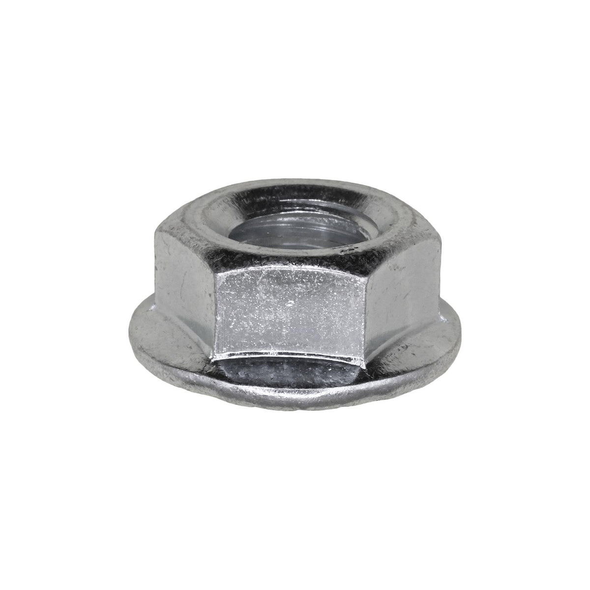 7/16"-14 Spin Lock Nut with Serrated, Zinc