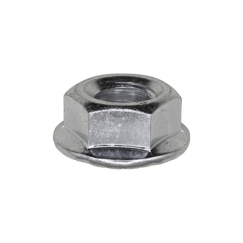 7/16"-14 Spin Lock Nut with Serrated, Zinc