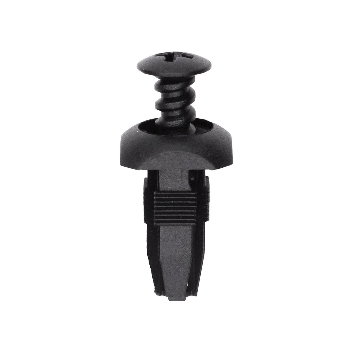 1/4"x21/32" Black Screw-Type Fascia/Trim/Grill Retainer Head Size with Open End, 15/32"x15/32" Head