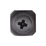 1/4"x21/32" Black Screw-Type Fascia/Trim/Grill Retainer Head Size with Open End, 15/32"x15/32" Head