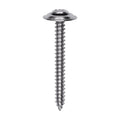 #8x1-1/2" Phillips Oval Head SEMS Tapping Screw, Type A/AB, Chrome