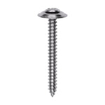 #8x1-1/2" Phillips Oval Head SEMS Tapping Screw, Type A/AB, Chrome
