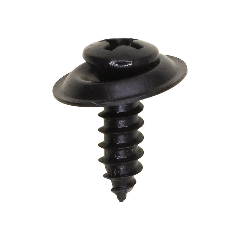 #10x5/8" Phillips Oval Head SEMS Tapping Screw, Type A/AB, Black Phosphate