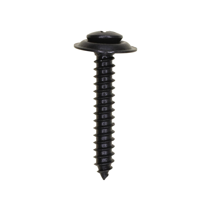 #10x1-1/4" Phillips Oval Head SEMS Tapping Screw, Type A/AB, Black Phosphate
