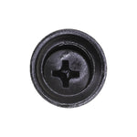 #10x1-1/4" Phillips Oval Head SEMS Tapping Screw, Type A/AB, Black Phosphate