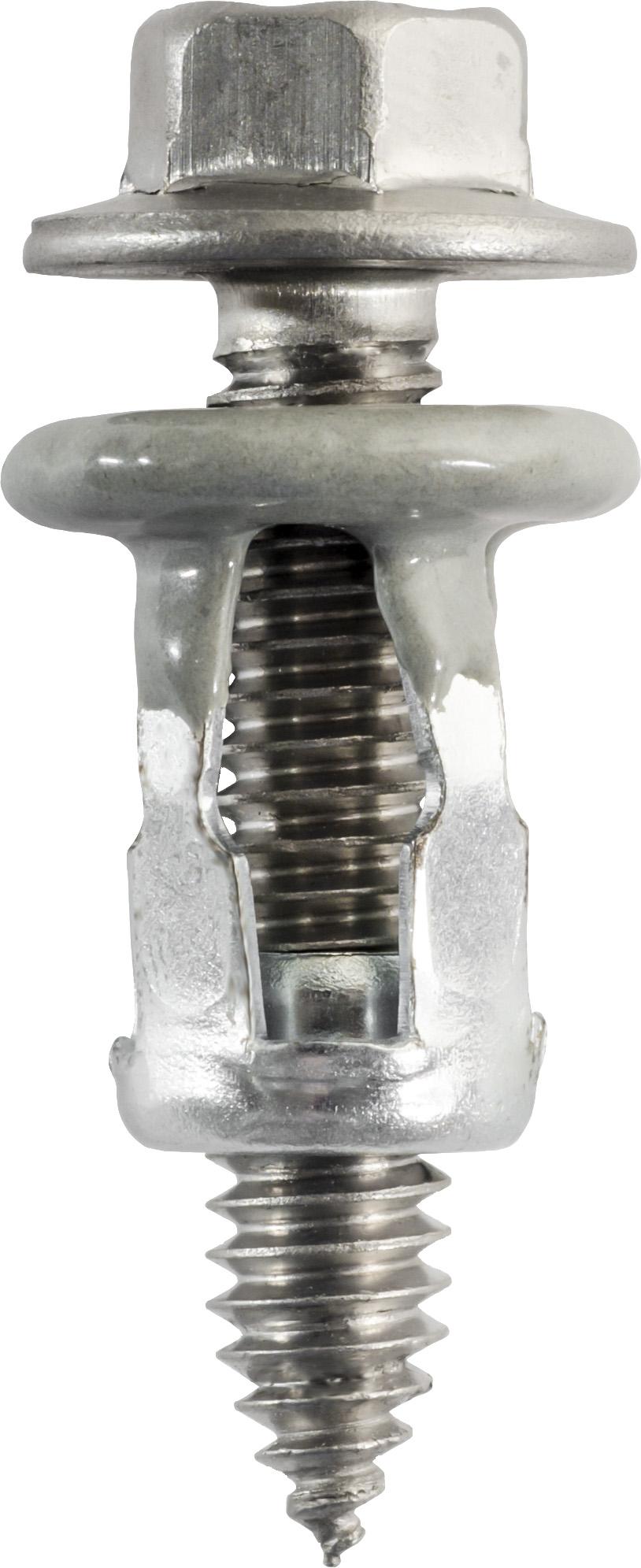 1/4"-20x1-1/4" Hex SEMS w/Jack Nut Mirror Mounting Screw And Jacknut, Type CA, 5/8" Washer