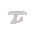 1/8"x3/8"x5/16" White Nylon Double Head Door Weatherstrip To I/S Panel Clip, 3/16"x9/16" Head