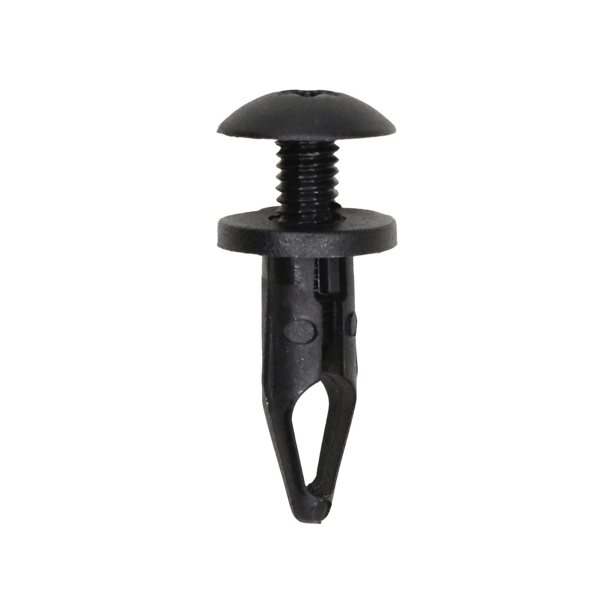 6mmx18mm Black Screw-Type Retainer with Closed End, 11mm Head, 7/16"