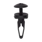 15/64"x11/16" Black Screw-Type Retainer with Closed End, 7/16" Head