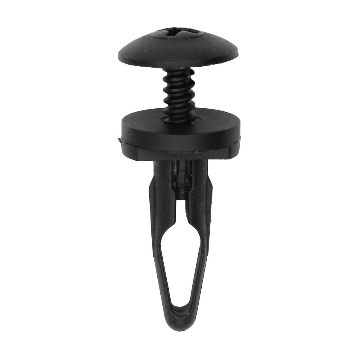 15/64"x11/16" Black Screw-Type Retainer with Closed End, 7/16" Head