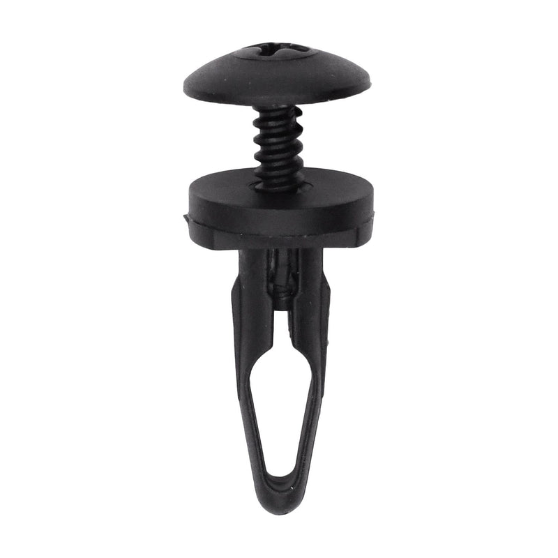15/64"x11/16" Black Screw-Type Retainer with Closed End, 7/16" Head