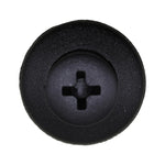 1/4"x11/16" Black Screw-Type Retainer with Closed End, 11/16" Head