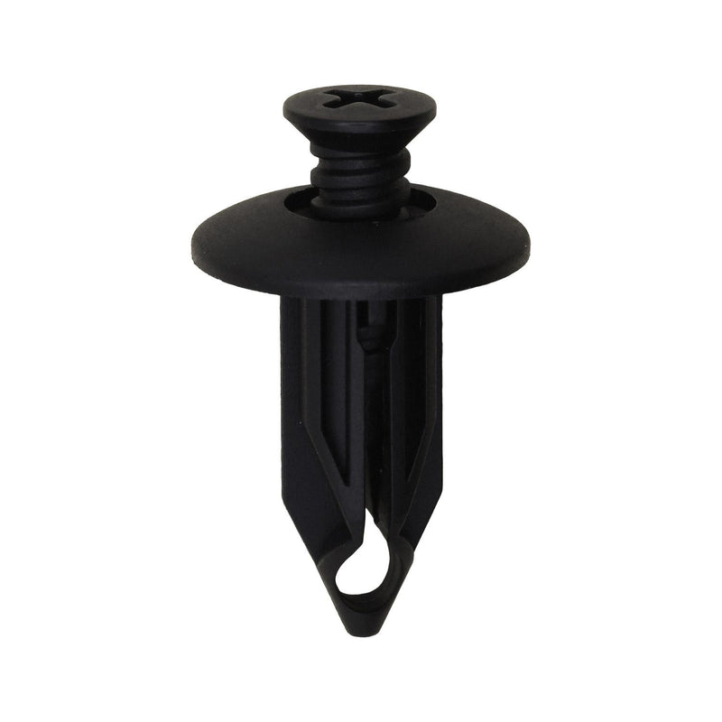 13/32"x1" Black Screw-Type Retainer with Closed End, 27/32" Head