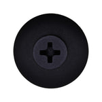 13/32"x1" Black Screw-Type Retainer with Closed End, 27/32" Head
