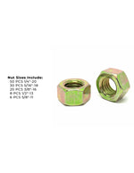 Grade 8 Finished Hex Nuts Zinc Yellow Assortment - 115 PCS