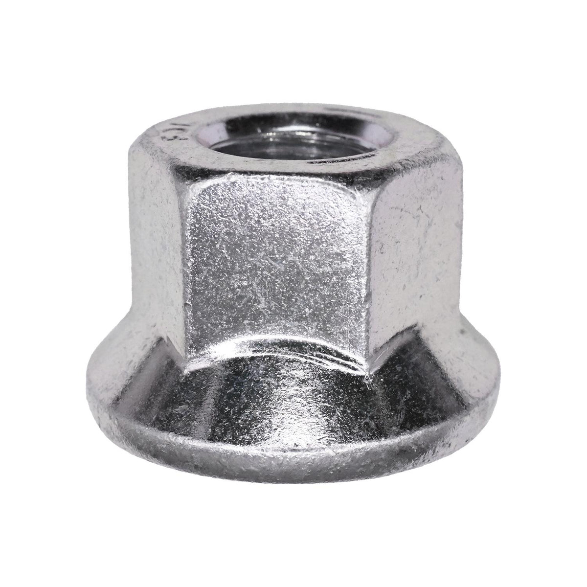 5/8"-18 RH Flange Wheel Nut Right Hand Thread, Zinc