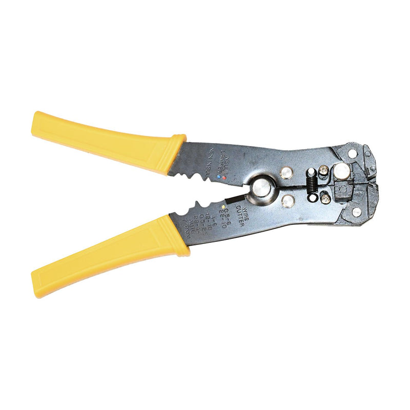 Self-Adjusting Wire Stripper/Crimping Tool, 22 to 10 Gauge