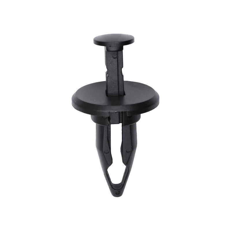 1/2"x1-3/64" Black Push-Type Bumper Fascia Retainer with Closed End, 7/8" Head