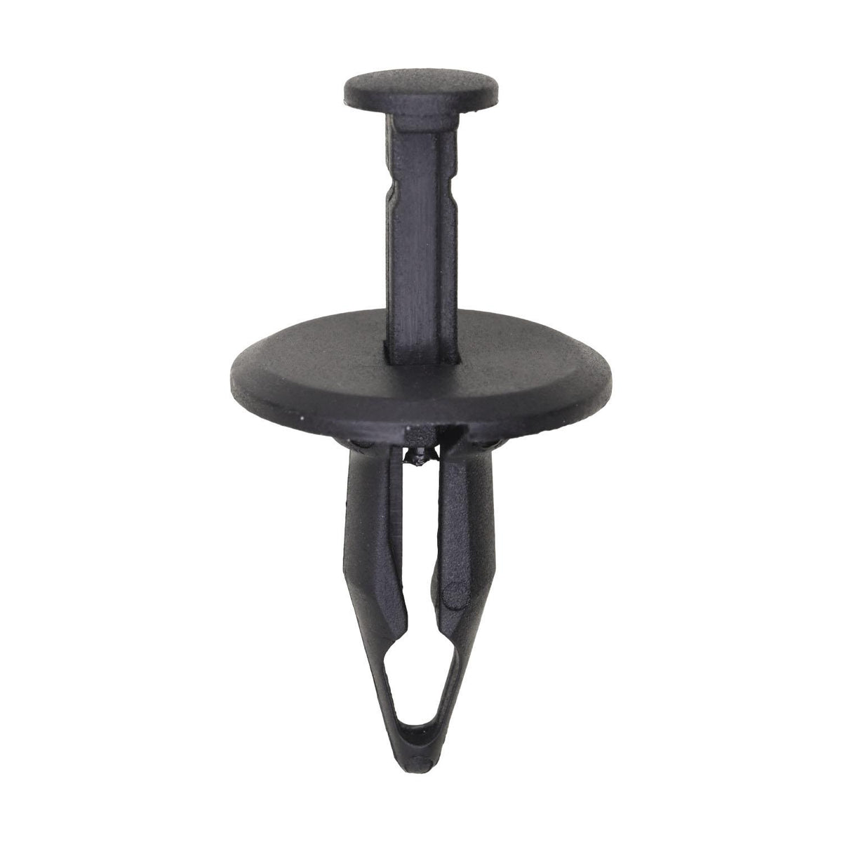 1/2"x1-7/64" Black Push-Type Bumper Fascia Retainer with Closed End, 1" Head