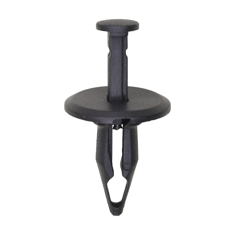 1/2"x1-7/64" Black Push-Type Bumper Fascia Retainer with Closed End, 1" Head