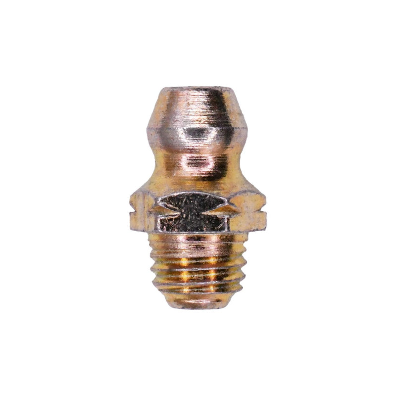 1/4"-28 Grease Fitting Straight, Plated, 9/16" Overall Length
