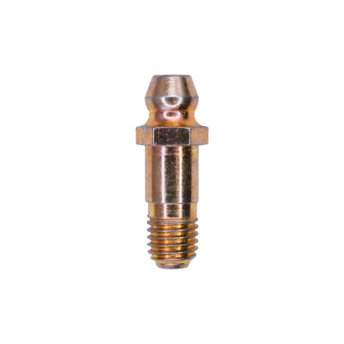 1/4"-28 Grease Fitting Straight, Plated, 15/16" Overall Length
