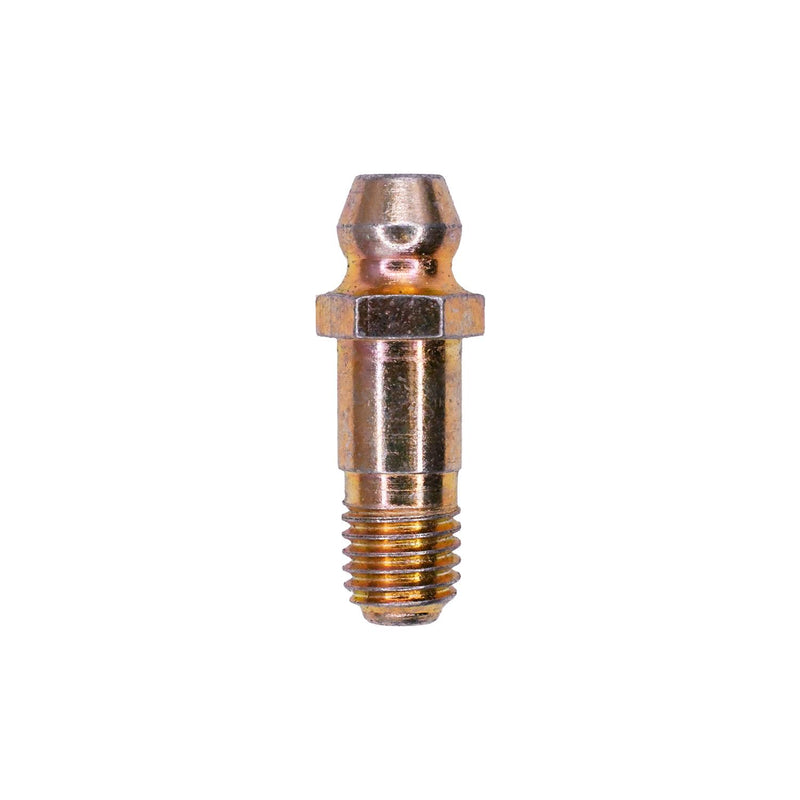 1/4"-28 Grease Fitting Straight, Plated, 15/16" Overall Length