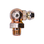 1/4"-28 90 Degrees Grease Fitting, Plated, 45/64" Overall Length