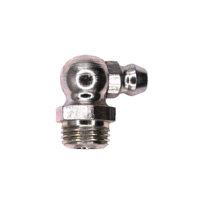 M10-1.0 90 Degrees Grease Fitting, Plated, 19mm Overall Length