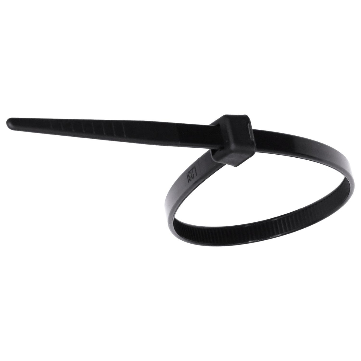 7" Black Nylon Cable Ties, 3/16" Width