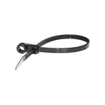 7-1/2" Black Nylon Cable Ties with Mounting Hole, 3/16" Width