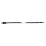 7-1/2" Black Nylon Cable Ties with Mounting Hole, 3/16" Width