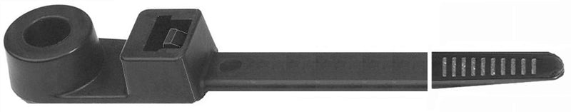 14-3/4" Black Nylon Cable Ties with Mounting Hole, 5/16" Width
