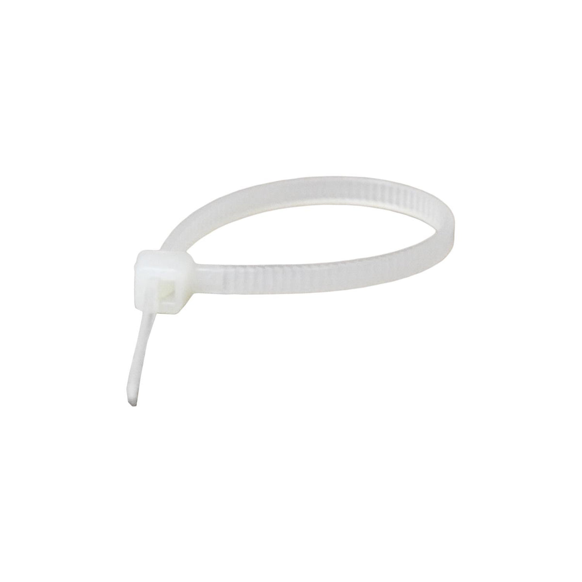4" White Nylon Cable Ties, 3/32" Width