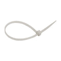 7" White Nylon Cable Ties, 5/32" Width