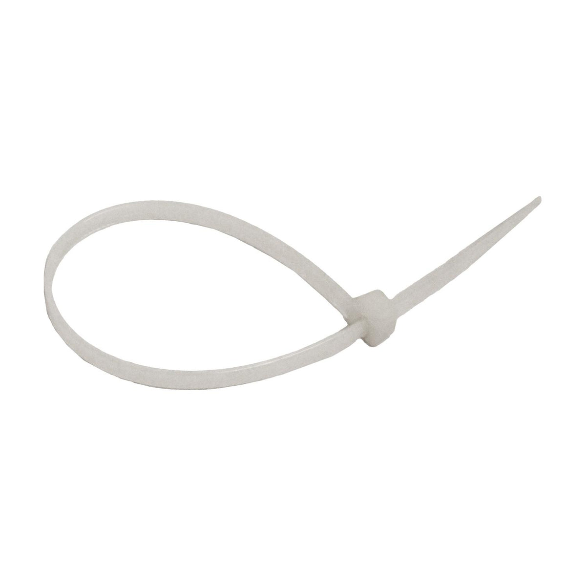 7" White Nylon Cable Ties, 5/32" Width