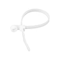 7" White Nylon Cable Ties with Mounting Hole