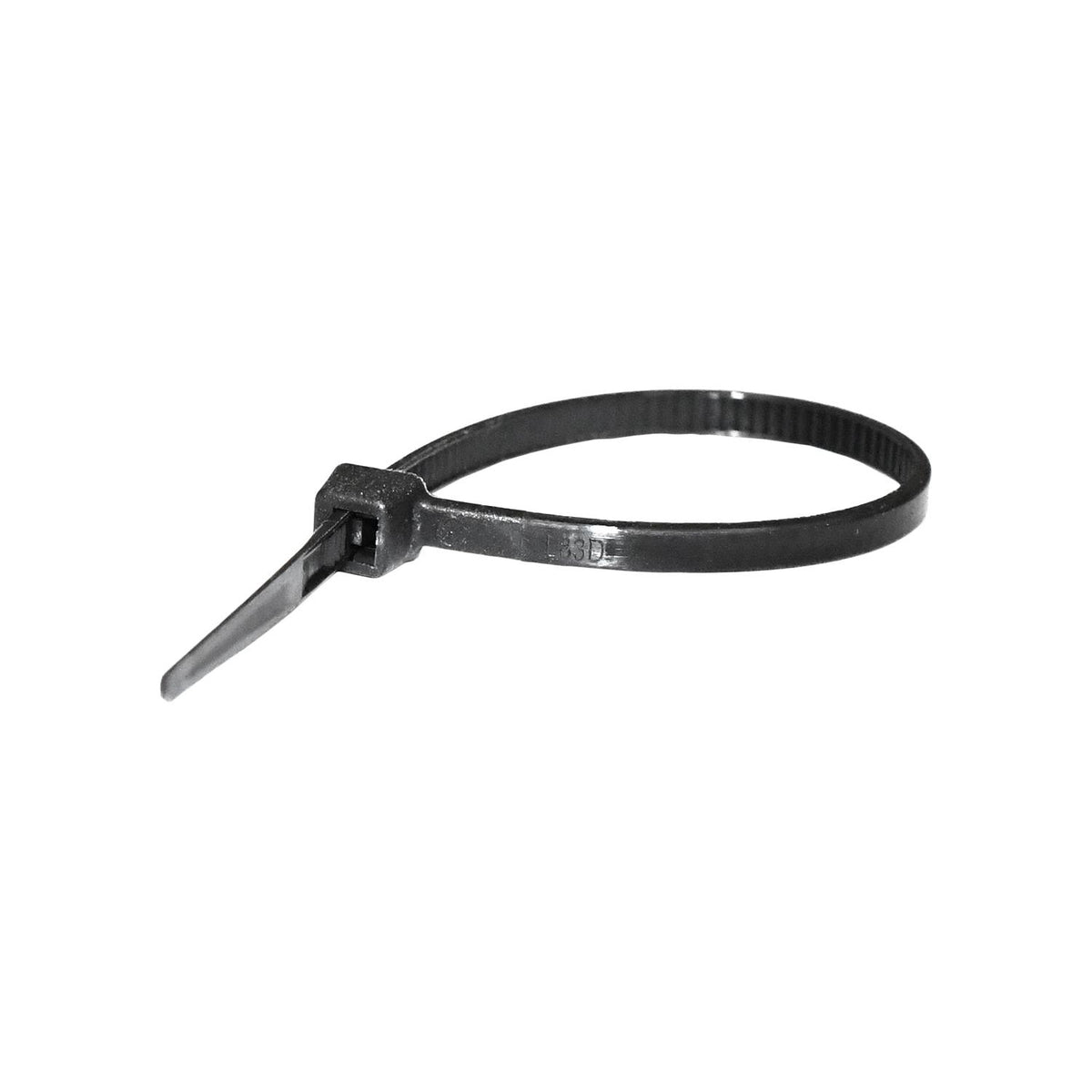 4" Black Nylon Cable Ties, 3/32" Width
