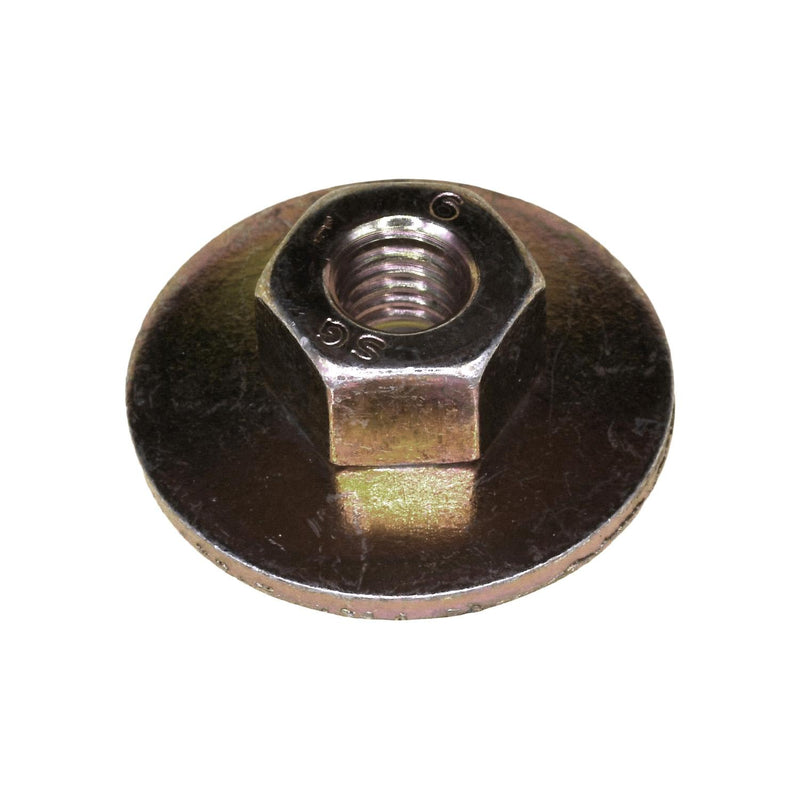 M6-1.0 Free Spinning Washer Nut, 24mm Washer, Yellow Zinc Chromate