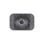 10mmx11mm Gray Screw-Type Bumper Retainer with Open End, 20mmx30mm Head