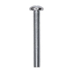 #10-32x1-1/2" Phillips Pan Head Machine Screw, Zinc