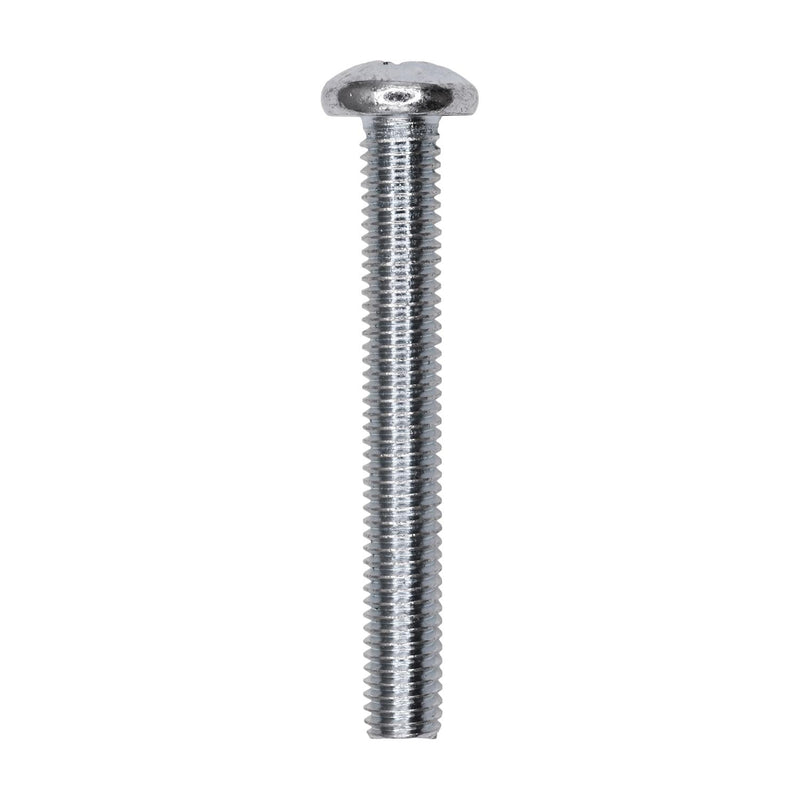 #10-32x1-1/2" Phillips Pan Head Machine Screw, Zinc