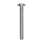 1/4"-20x2" Phillips Pan Head Machine Screw, Zinc
