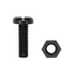 M6-1.0x20mm Slotted Pan Head License Plate Screw And Nut, Nylon