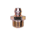 1/8" NPT Grease Fitting Pipe Straight, Plated, 5/8" Overall Length