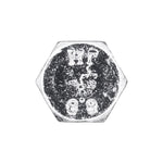 M6-1.0x60mm Hex Head Cap Screw DIN 931, Zinc