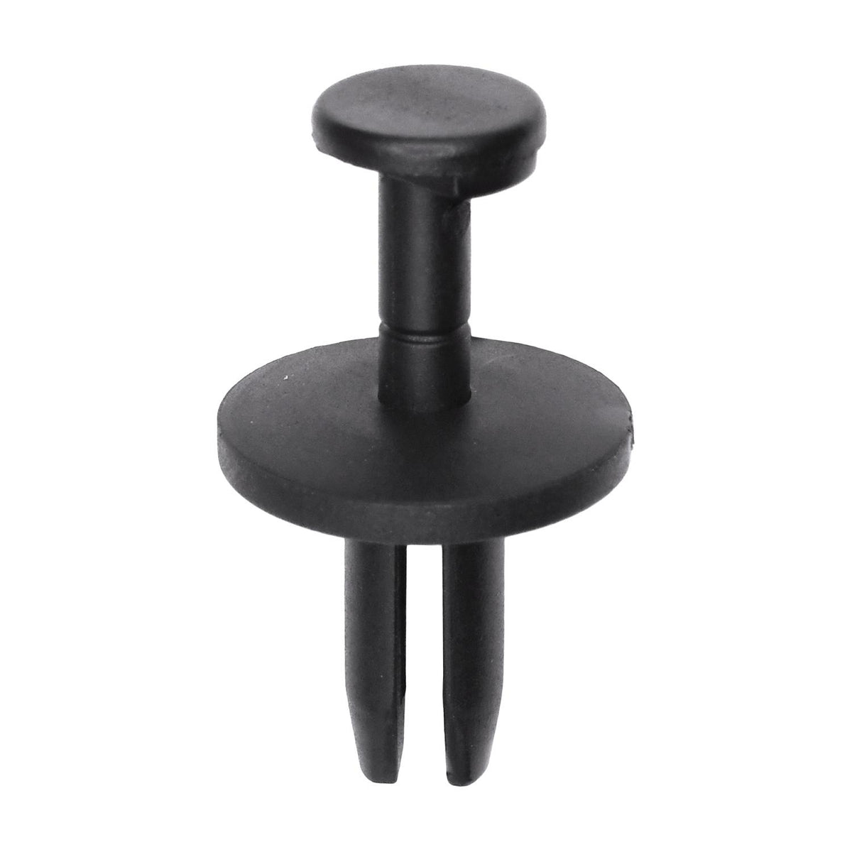 1/4"x17/32" Black Push-Type Retainer with Open End, 5/8" Head