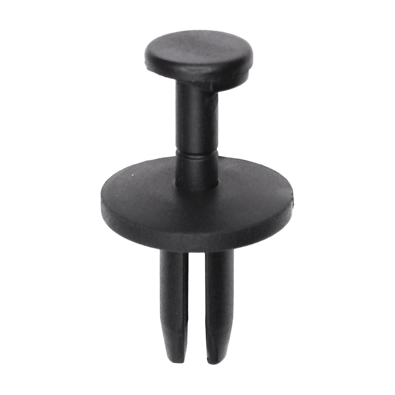 1/4"x17/32" Black Push-Type Retainer with Open End, 5/8" Head